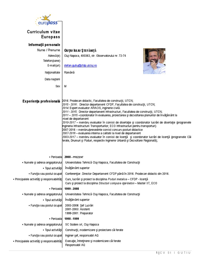 Gutiu Stefan CV | PDF