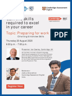 Gain The Skills Required To Excel in Your Career: Topic: Preparing For Work
