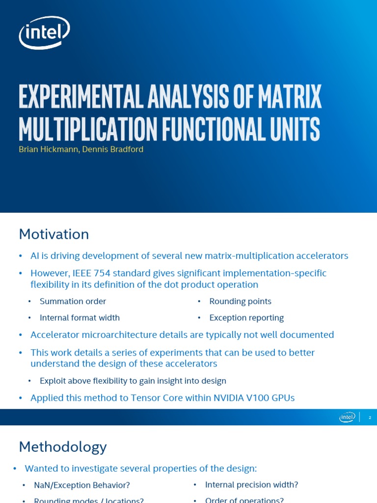 Intel - Experimental Analysis of Matrix Multiplication Functional Units ...