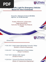 Intelligent Traffic Light For Emergency Vehicles Based On Voice Commands
