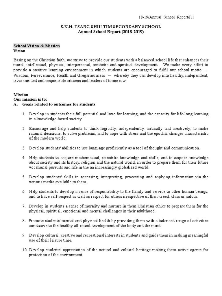 Annual Report 2018-2019: SKHTST School | PDF | Etiquette | Mentorship