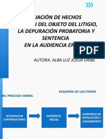 La Fijación de Hechos y Objeto Del Litigio - Depuración Probatoria - Sentencia