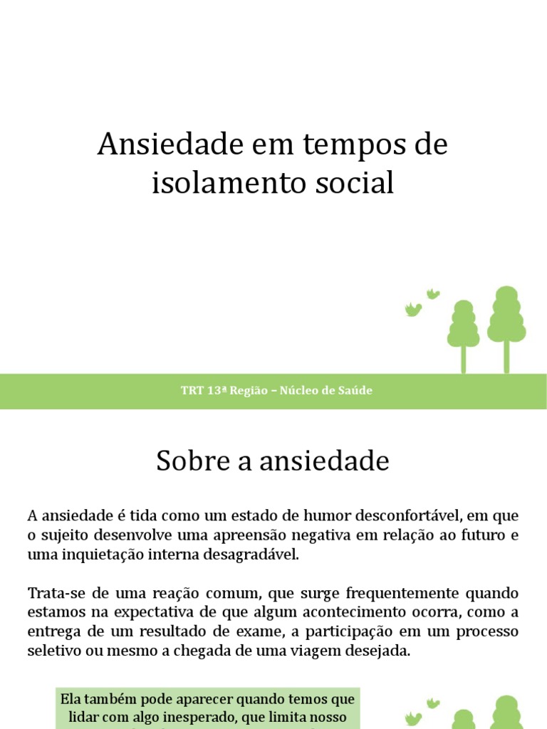 Como Lidar Com A Ansiedade PDF | PDF | Ansiedade | Distúrbio mental