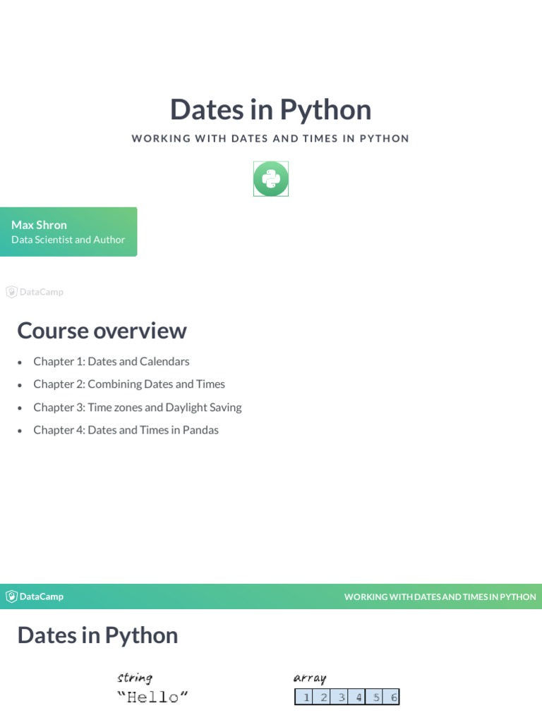 Dates in Python | Download Free PDF | Computer Programming | Computing
