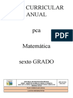 ESTE PLAN CURRICULAR ANUAL MATEMATICA - 2016 6to DOS