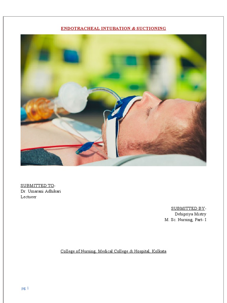 Endotracheal Intubation Overview | PDF | Anesthesia | Respiratory System
