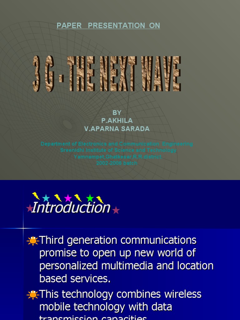 Overview of 3G Technology and Applications | PDF | 3 G | Computer Network