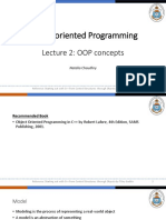 Object Oriented Programming: Lecture 2: OOP Concepts
