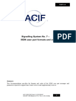 Signalling System No. 7 - ISDN User Part Formats and Codes