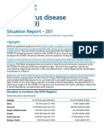 Coronavirus Disease (COVID-19) : Situation Report - 201