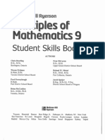 Principles or Mathematics 9 Student Skills Book