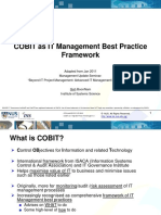 COBIT As IT Management Best Practice Framework