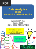 CS301 Introduction To Data Analytics