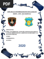 TOCAMIENTOS, ACTOS DE CONNOTACION SEXUAL O ACTOS LIBIDINOSOS EN AGRAVIOS DE MENORES Y LA FUNCION POLICIAL (20h)