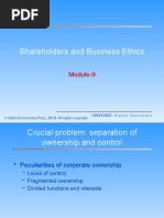 Shareholders and Business Ethics: Module-9