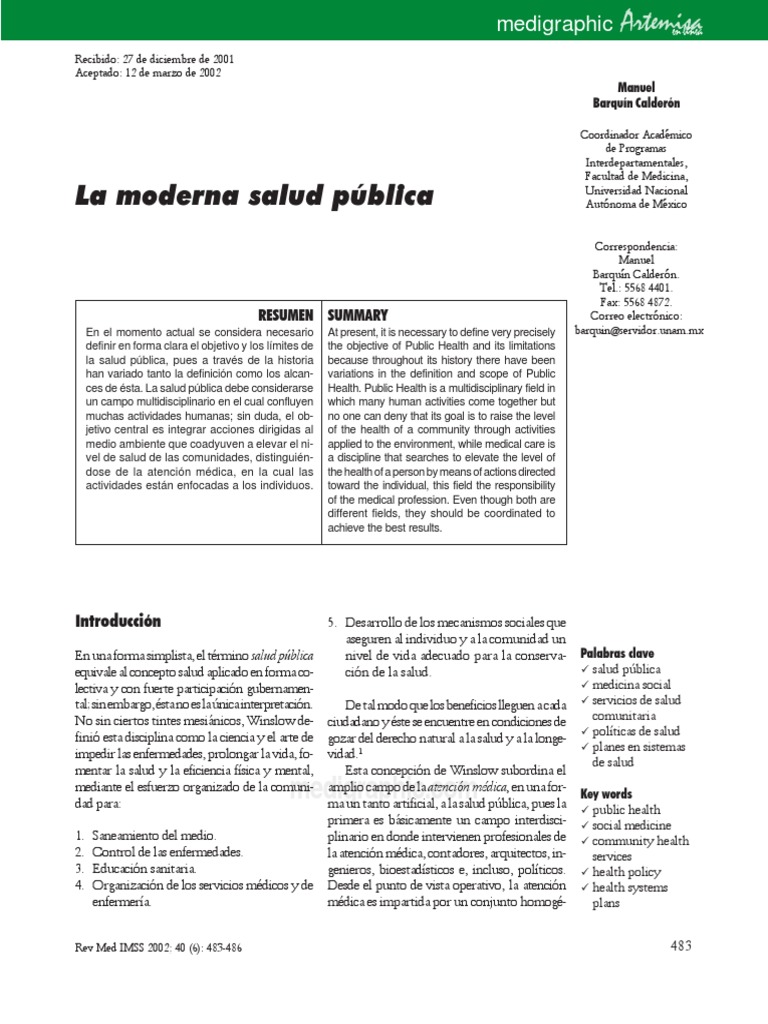 La evolución de la salud pública en México | PDF | Epidemiología | Hospital