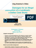 Obtaining Damages For An Illegal Demolition of A Landmark: A Dallas Case Study