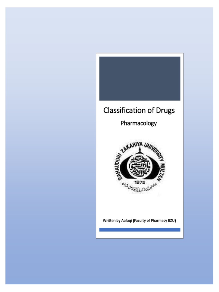 Drug Classification Overview | PDF | Acetylcholine | Drugs