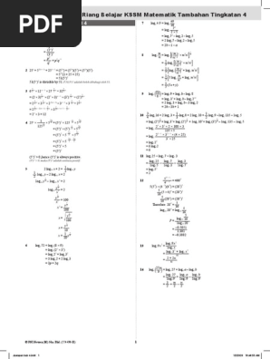 Jawapan Lengkap Rb Mate Tmbhn Tkt 4 Bab 4 Pdf Special Functions Teaching Mathematics