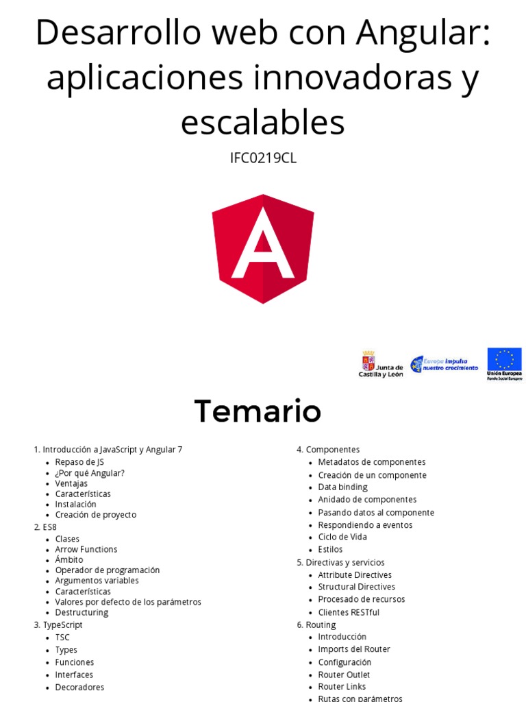 Curso de Desarrollo Web con Angular 7 | PDF | Script Java | Protocolo ...