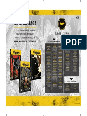 Guia de Lectura Batman SAGA PDF | PDF | hombre murciélago | Ficción de  superhéroes