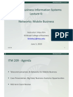 ITM 209 Business Information Systems Networks: Mobile Business