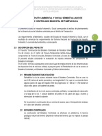 Estudio de Impacto Ambiental y Social Semidetallado de Botadero Controlado Municipalidad de Pampacolca