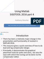 Using Matlab Sisotool 2016 - Part 4