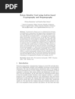 Future Identity Card Using Lattice-Based Cryptography and Steganography