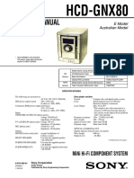 Service Manual: HCD-GNX80