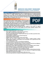 Job Description - Service Delivery Manager With French