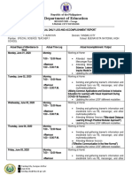 Daily Log and Accomplishment Report of Science Teacher