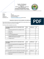 ZAMBALES - BOTOLAN - POONBATO INTEGRATED SCHOOL - MODULE 4 - Readiness Checklist - BRYAN JESTER S. BALMEO