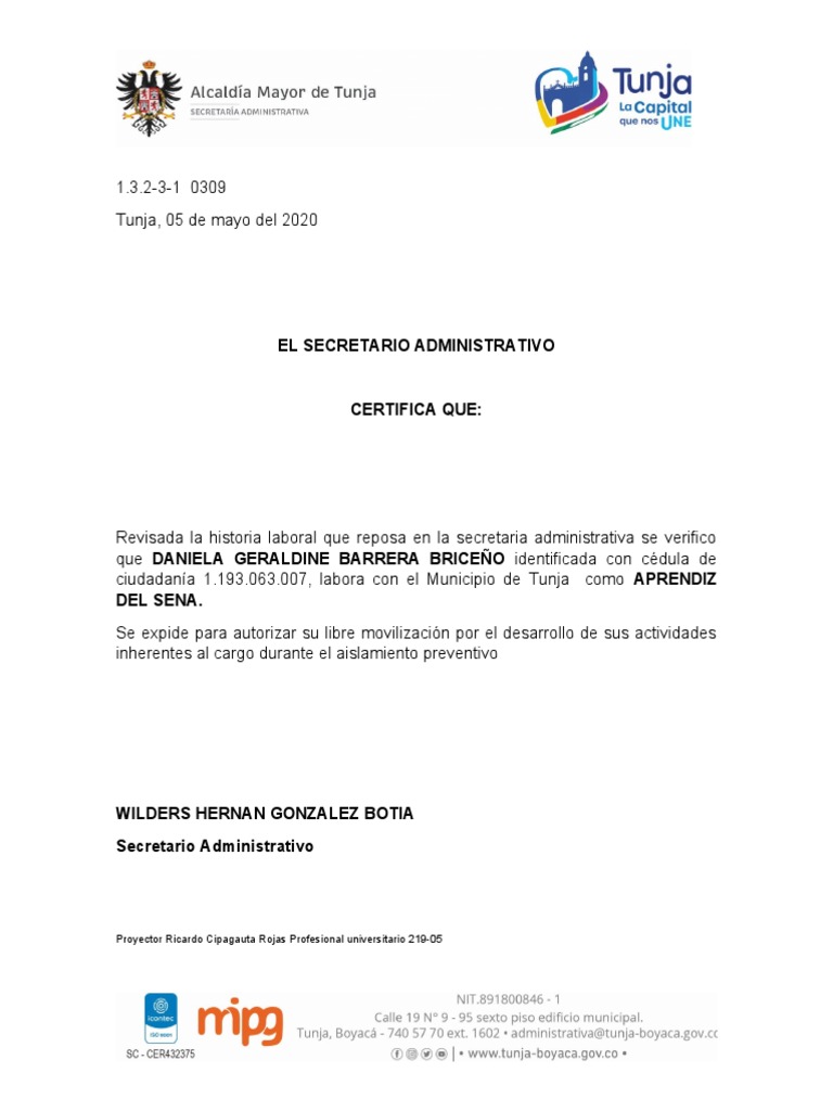 Certificaciones SENA PDF