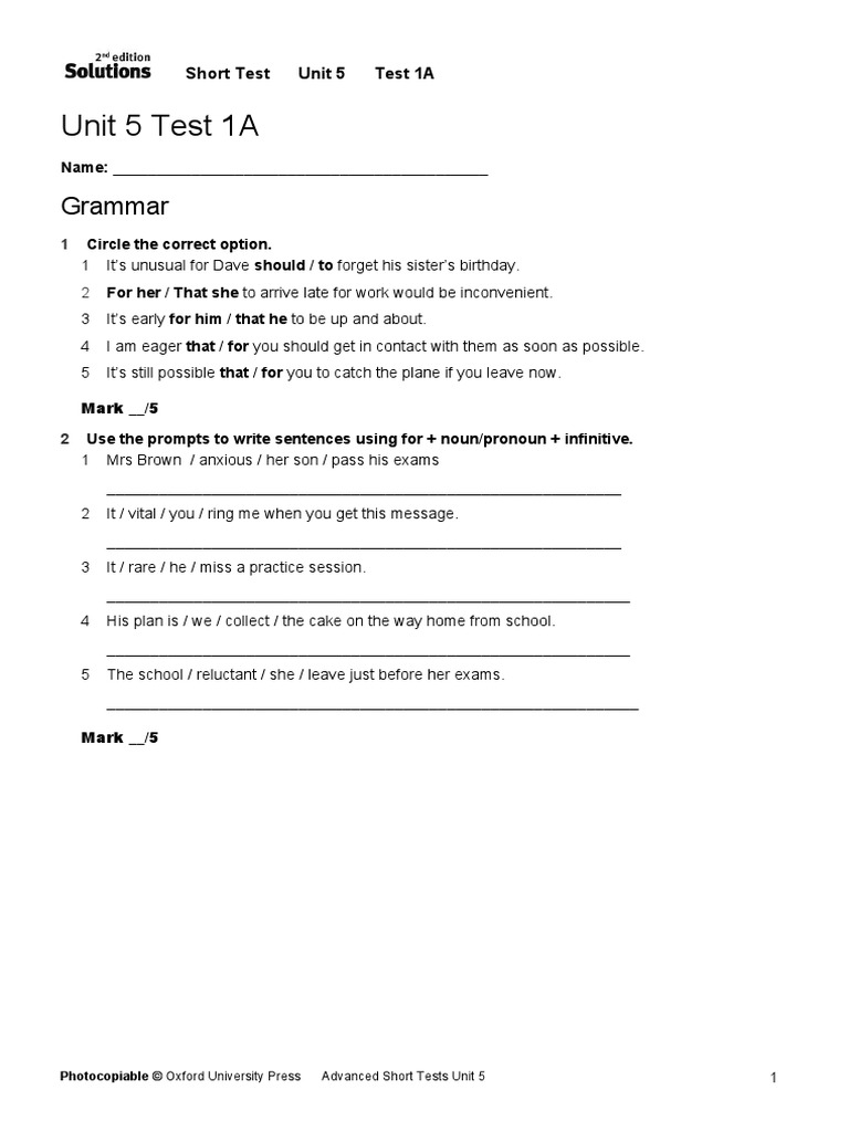 Short Test Unit 5 1A+2A | PDF | Violence | Unrest