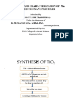Synthesis and Characterization of MN Doped Tio Nanoparticles