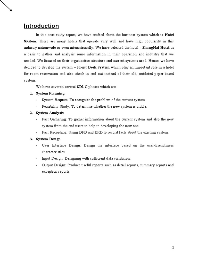 ShangHai Hotel Front Desk System Case Study | PDF | Business ...