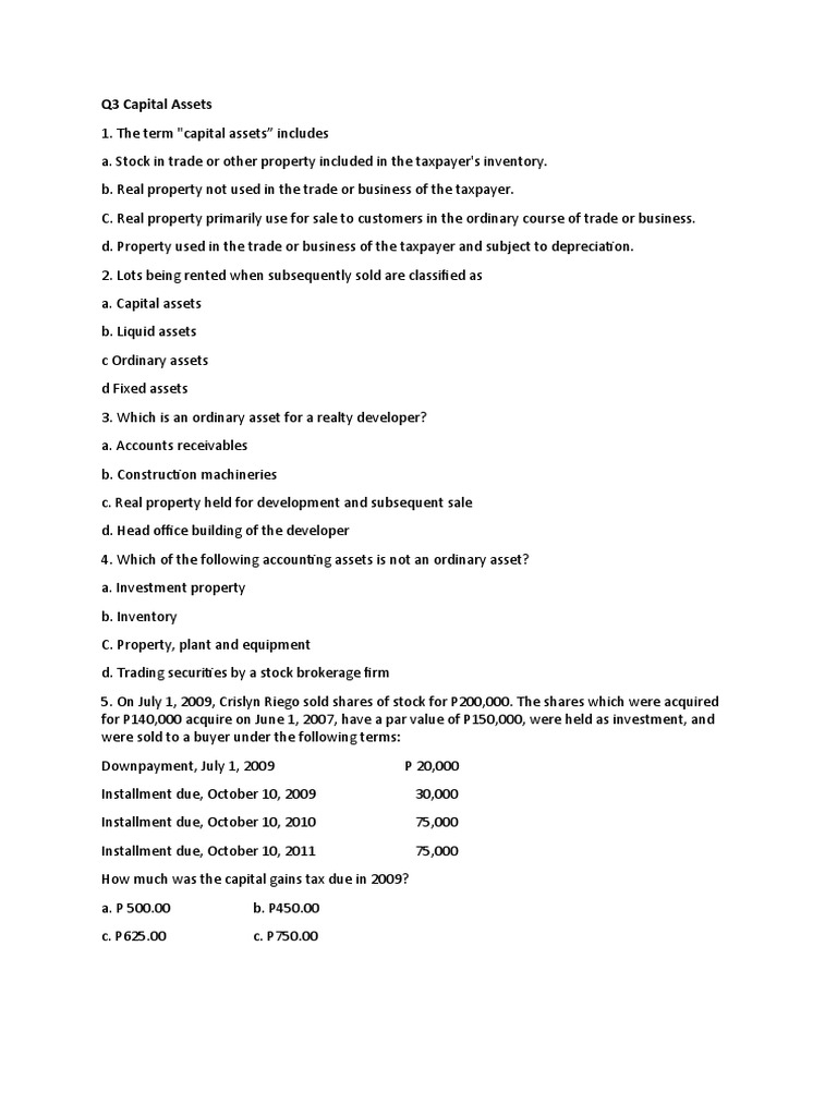 Q3 Capital Gains Tax PDF Capital Gains Tax Stocks