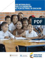 Guía Metodológica Plan Sectorial Educación Colombia