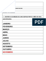 Atividade de Língua Portuguesa PDF