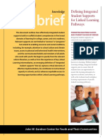 Brief: Defining Integrated Student Supports For Linked Learning Pathways