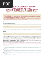 Assignation Devant Le Tribunal de Commerce1 de Ville - Chambre Si Designee Le Cas Echeant2 Avec Representation Obligatoire3