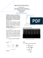 Filtro LC elimina armónicos señal diente sierra