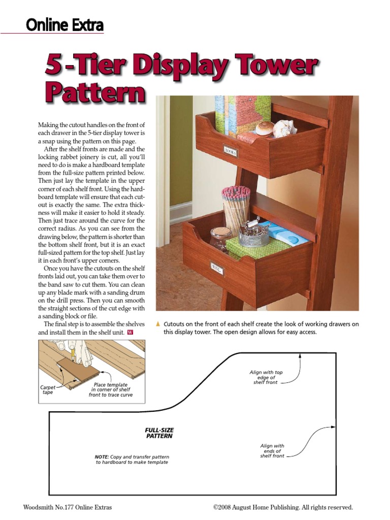 5 - Tier Display Tower Pattern: Online Extra | PDF | Manufactured Goods