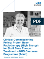 Proton Beam Radiotherapy High Energy For Skull Base Tumour Treatment NHS Overseas Programme Adult