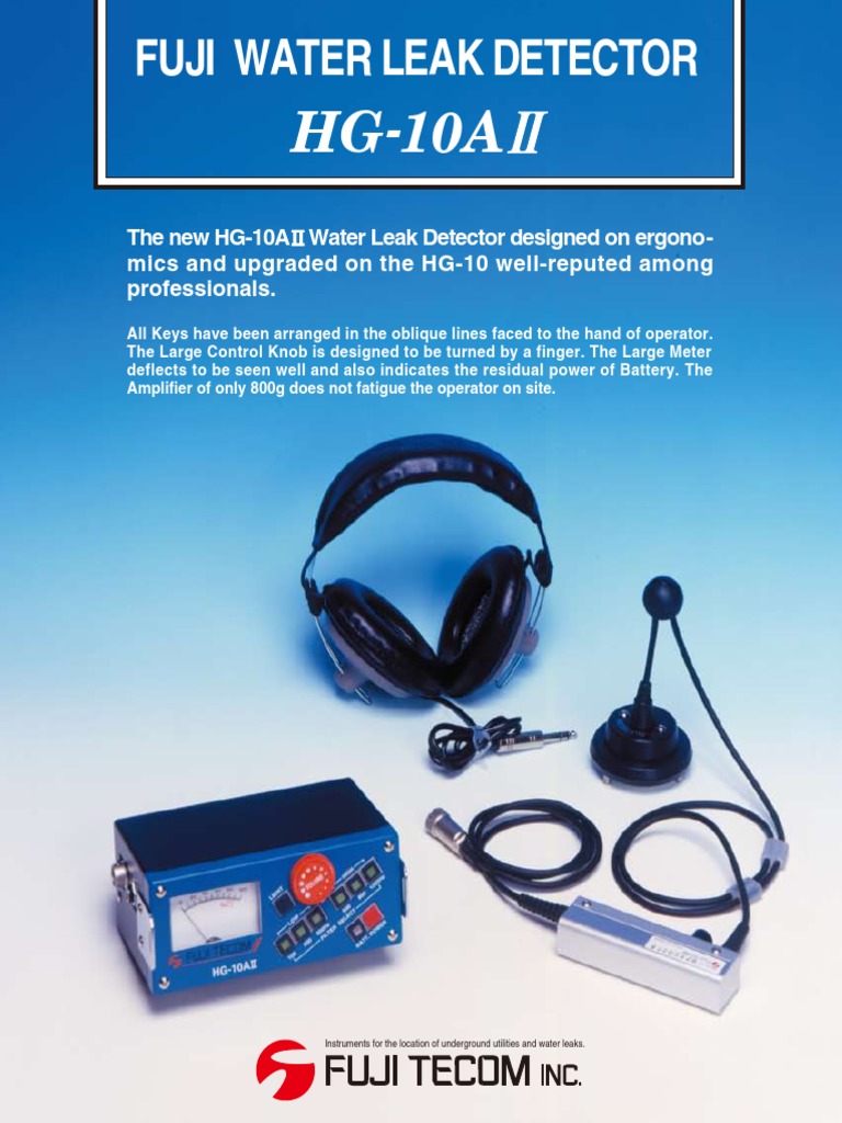 Fuji Water Leak Detector PDF Microphone Headphones