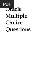 Oracle Multiple Choice Questions