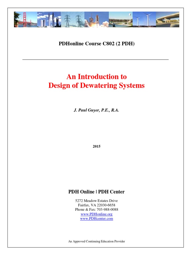 An Introduction To Design of Dewatering Systems | PDF | Soil Mechanics ...
