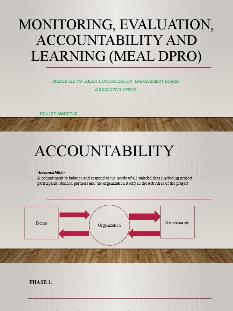 Monitoring, Evaluation, Accountability and Learning (Meal Dpro ...