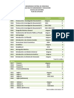 Plan de Estudios Escuela de Historia UCV PDF